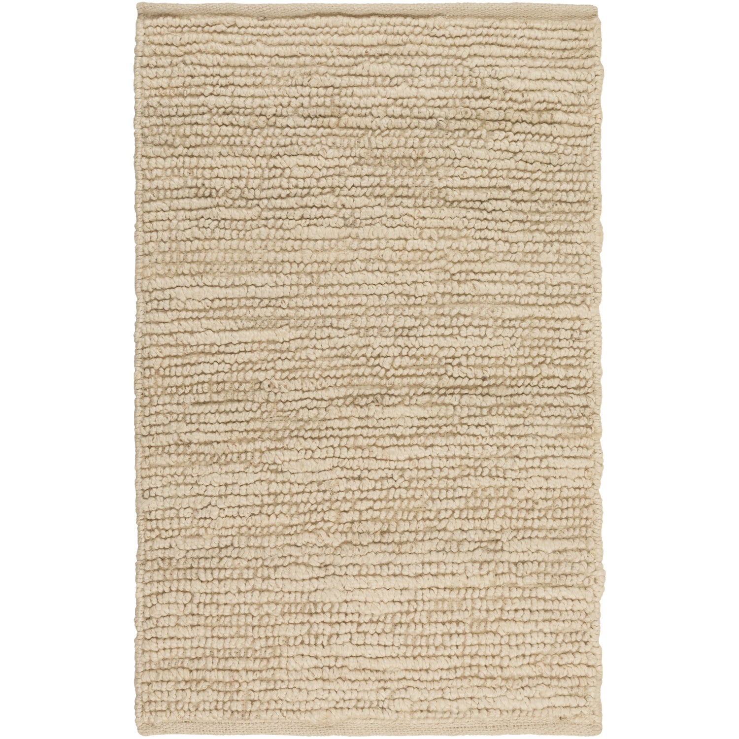 Continental Collection Jute Area Rug in Antique White