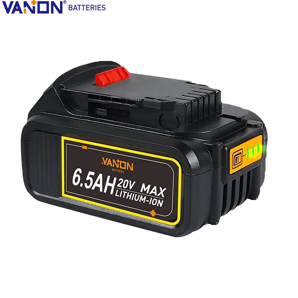 20V 6.5Ah Replacement Batteries Works for Dewalt DCB207 DCB206 DCB205 DCB204， 20V Li-Ion Battery Compatible with Dewalt Cordless Power ToolsI