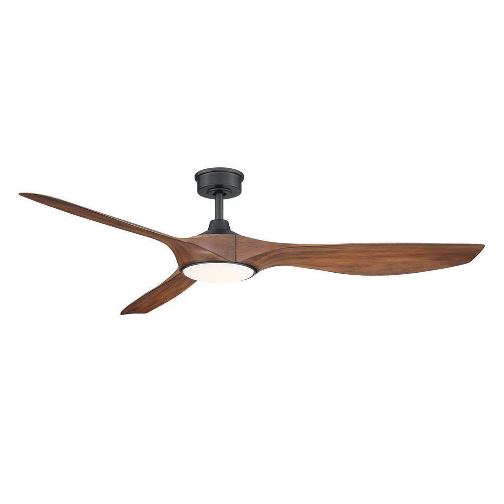 Home Decorators Collection Marlon 66 in. Integrated LED Indoor Natural Iron Ceiling Fan with Light and Remote Control YG825-NI