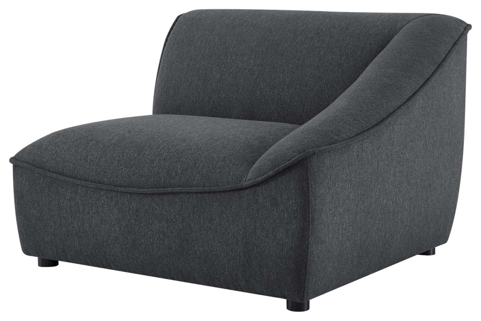 Loveseat Sofa  Fabric  Dark Gray  Modern  Living Lounge Hotel Hospitality   Transitional   Loveseats   by House Bound  Houzz