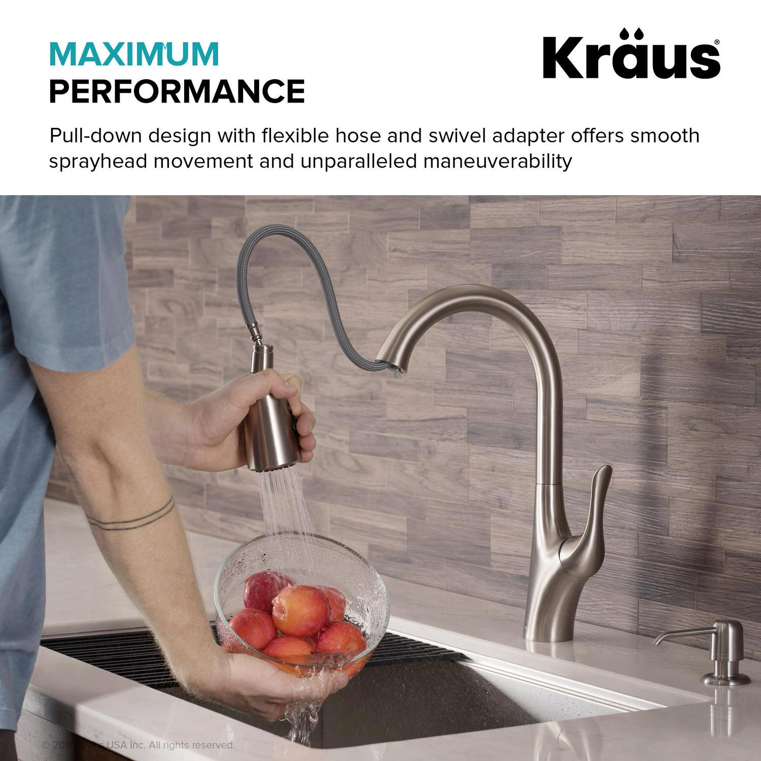 Merlina c Single Handle Pull-Down Kitchen Faucet in Spot Free Stainless Steel