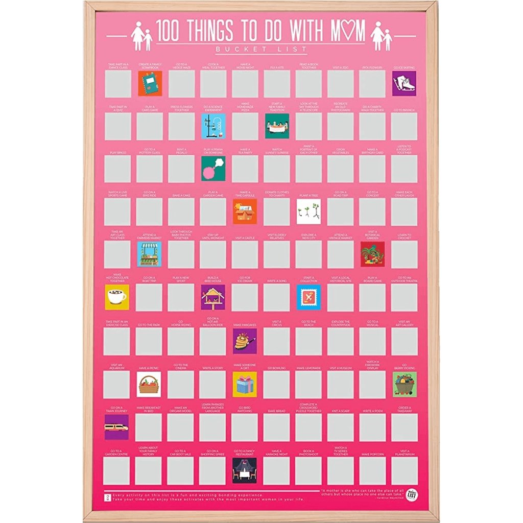 Gift Republic  100 Things To Do With Mom Scratch Off Activity Poster