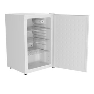 Husky 4.6 Cu. ft. 158-Can Freestanding Quiet Compact XL Solid Reversible Door Under-Counter Mini Fridge without Freezer(White) OSFS021-WXL