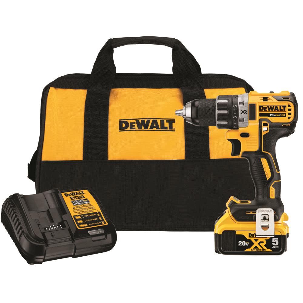 DW DW 20V MAX XR Brushless 1/2 in. Cordless Drill/Driver Kit DCD791P1 from DW