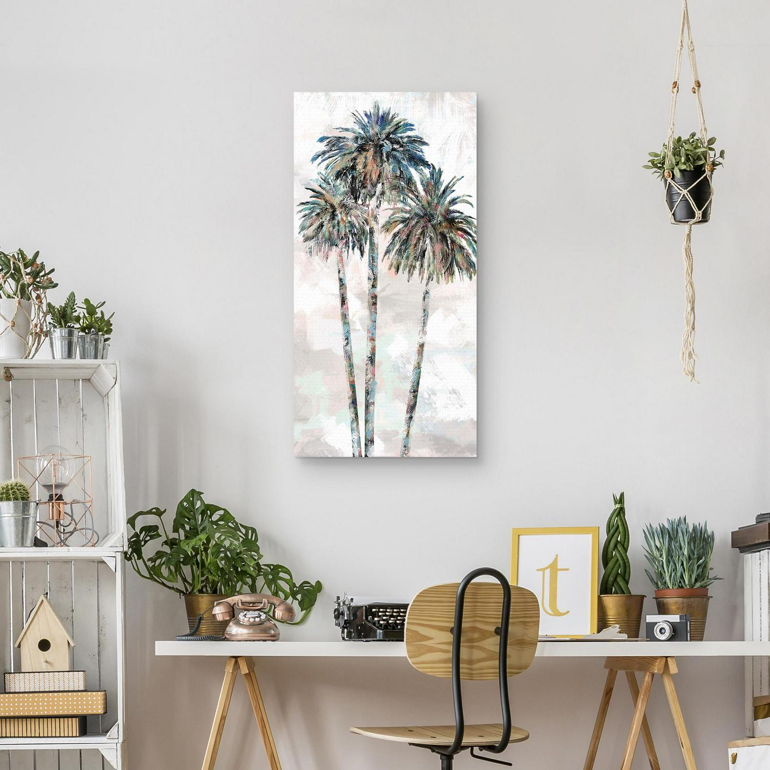 Rainbow Palms II by Studio Arts Canvas Art Print