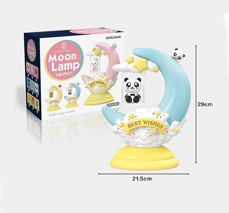 Light For Kids Moon Night Light Animals Bedside Lamp Rechargeable Lamp Cartoon Nursery Room Desktop Lamp For Home Decor