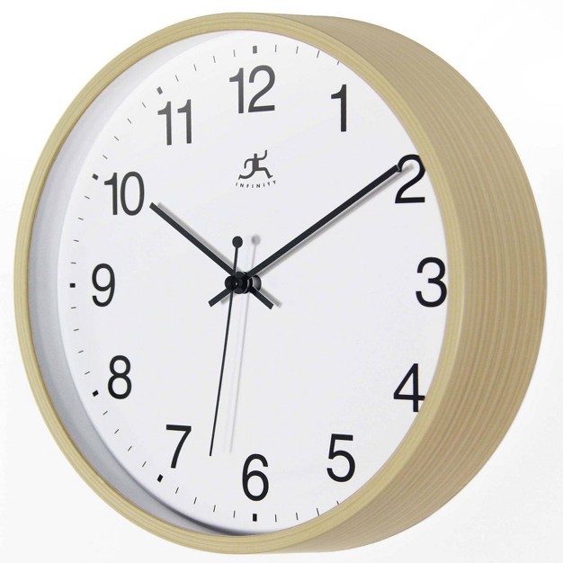 Light Oak Wall Clock Tan Infinity Instruments