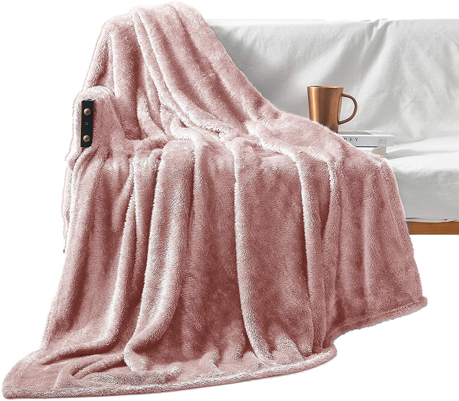 Exclusivo Mezcla Plush Fuzzy Large Fleece Throw Blanket ( 50