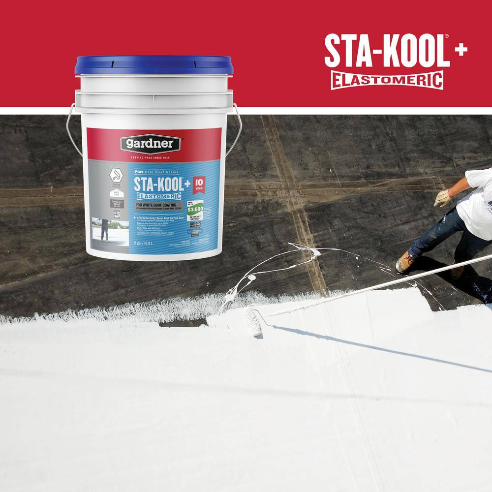 Gardner 5 gal. Sta-Kool+ Pro White Roof Coating (27-Pallet) SK-7805-P