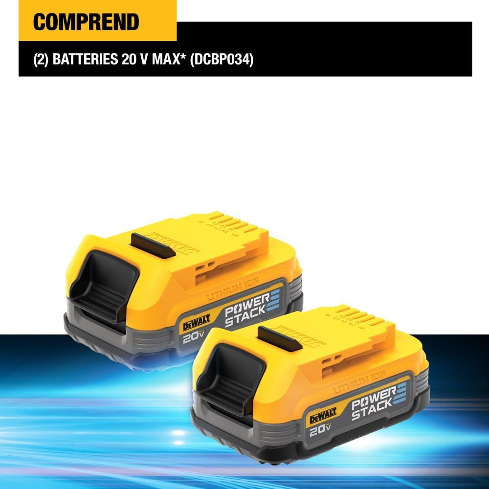 DW POWERSTACK 20V MAX Compact Battery 2pk DCBP034-2 from DW