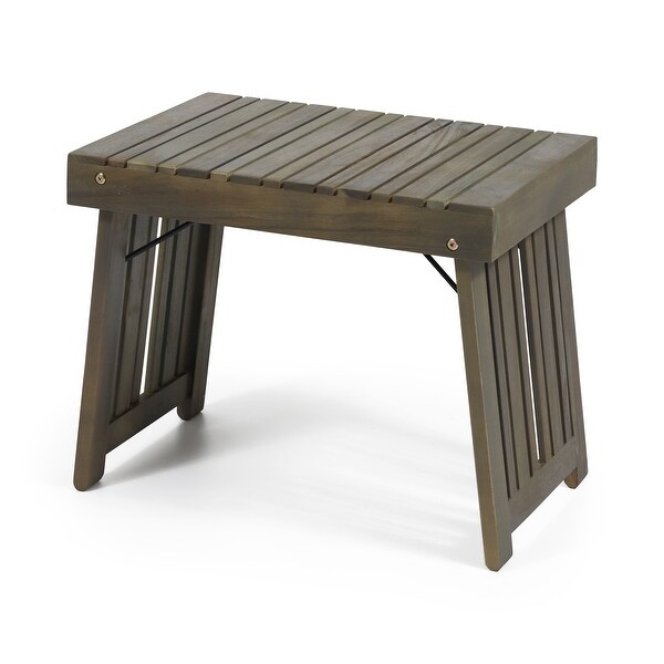 Kyoto Outdoor Acacia Wood Folding Side Table by Christopher Knight Home