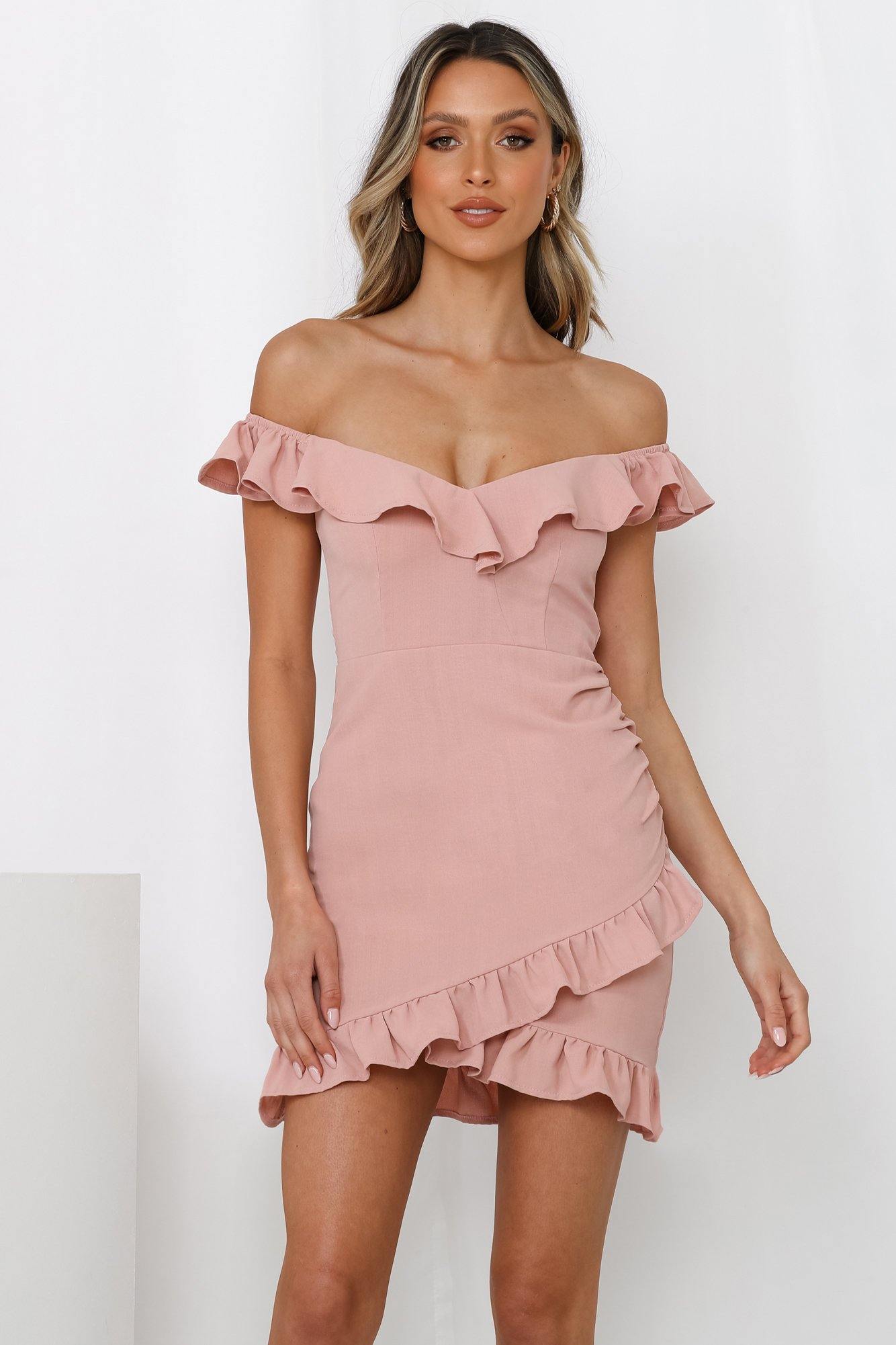 HELLO MOLLY Winks And Kisses Dress Blush