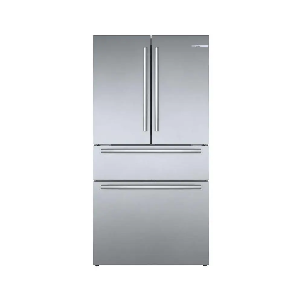 Bosch 800 Series 36 in. 21 cu ft Smart Counter Depth French Door Bar Handle Refrigerator in Stainless Steel with Ice and Water B36CL80SNS