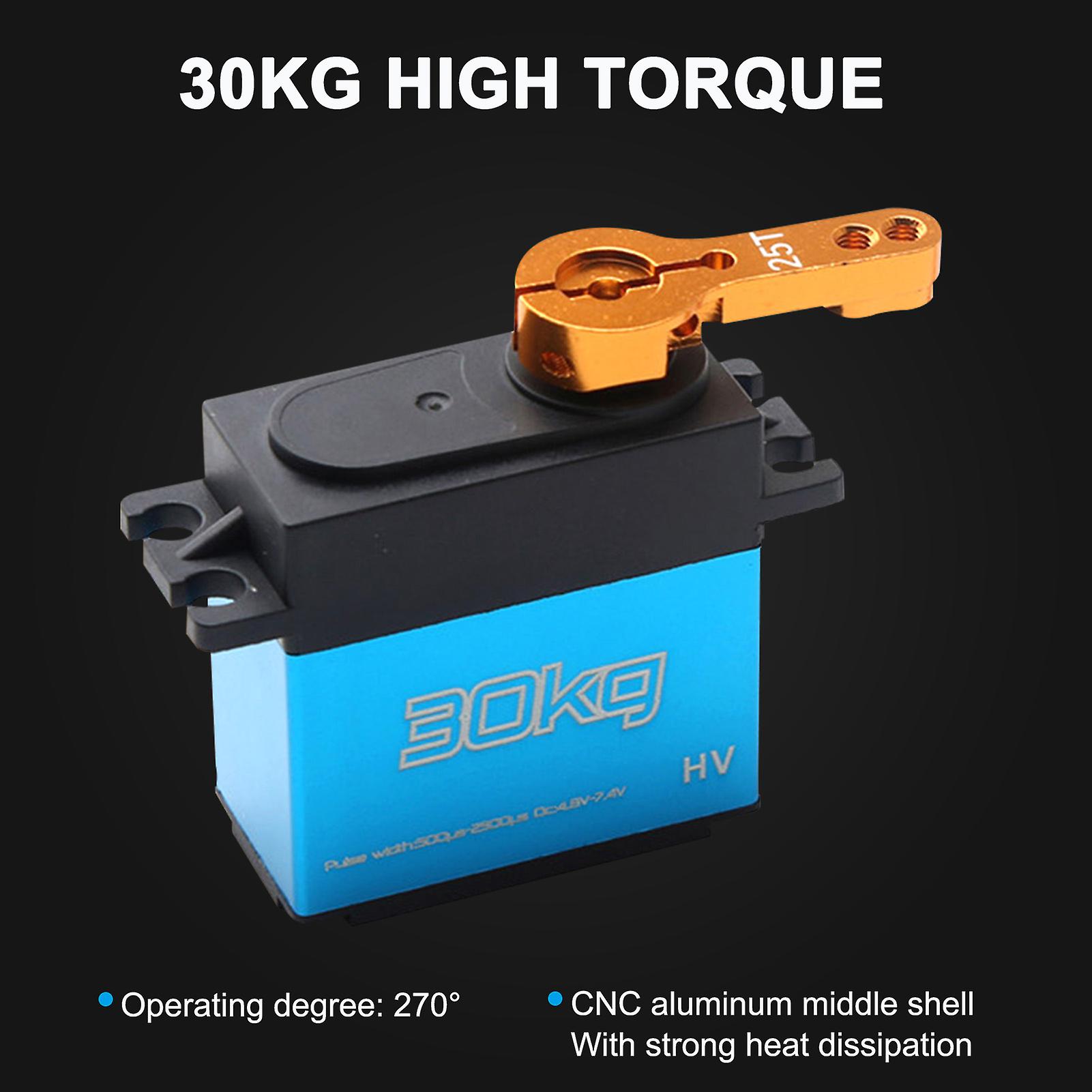 Digital Servo 30kg High Torque 270 Stainless Steel Gear Servo For 1/8 1/10 1/12 Scale Rc Cars Robot Manipulator With 25t Arm No.308187