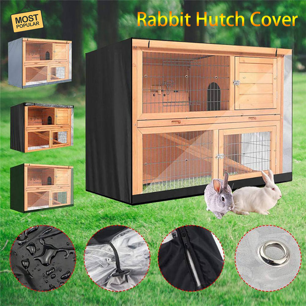 BE-TOOL Rabbit Hutch Cover for Double Deckers Double Hutches Pet Cage Dustcover Waterproof Outdoor Garden Patio