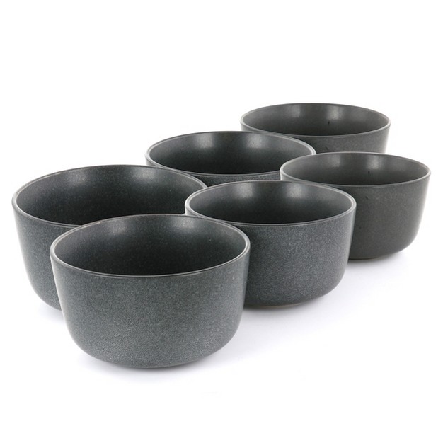 Gibson Our Table Landon 6 Piece 5 5 Inch Stoneware Bowls In Truffle