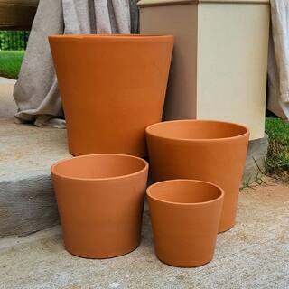 Pennington 10 in. Medium Terra Cotta Clay Flair Pot Cabo 100523388