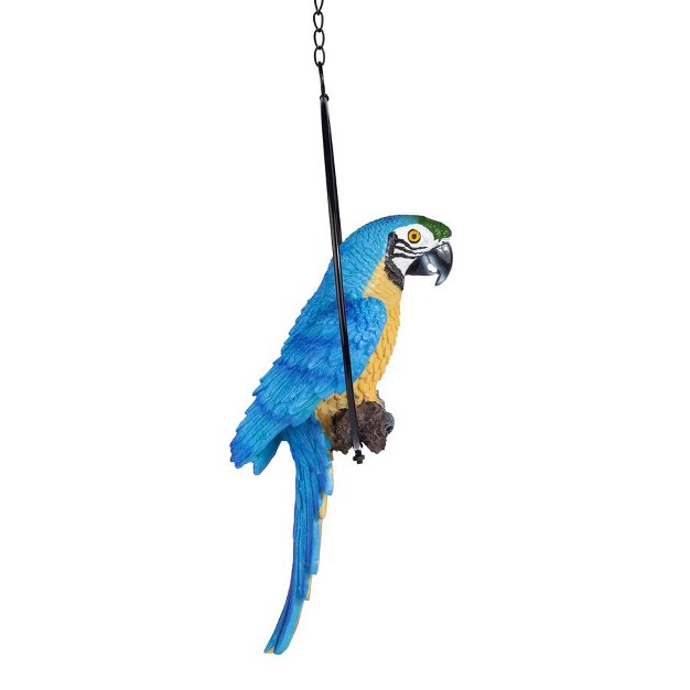 Design Toscano Polly In Paradise Parrot On Ring Perch Medium