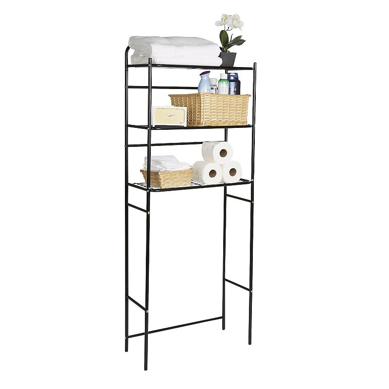 Mind Reader Alloy Collection 3-Tier Over the Toilet Space Saver Rack