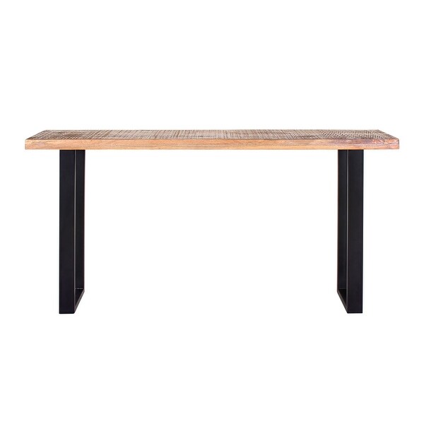 Kanda Mango Wood Modern Dining Console Table with Iron Base