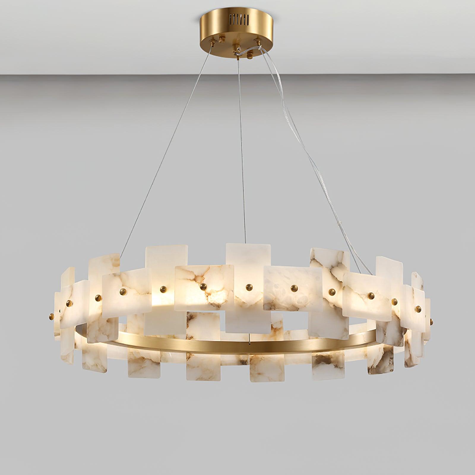 Alabaster Halo Chandelier