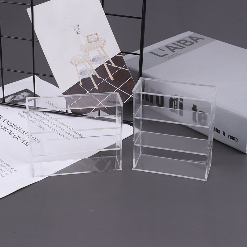 MageCrux 1/12 Dollhouse Miniature Acrylic Display Case Cupboard Showcase Display Shelf
