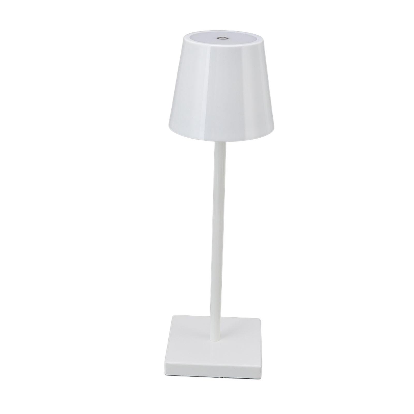 LED Touch Lamp Modern Simple Rechargeable High Brightness Dimmable Touch Switch Cordless Table Lamp for Restaurant Bar White