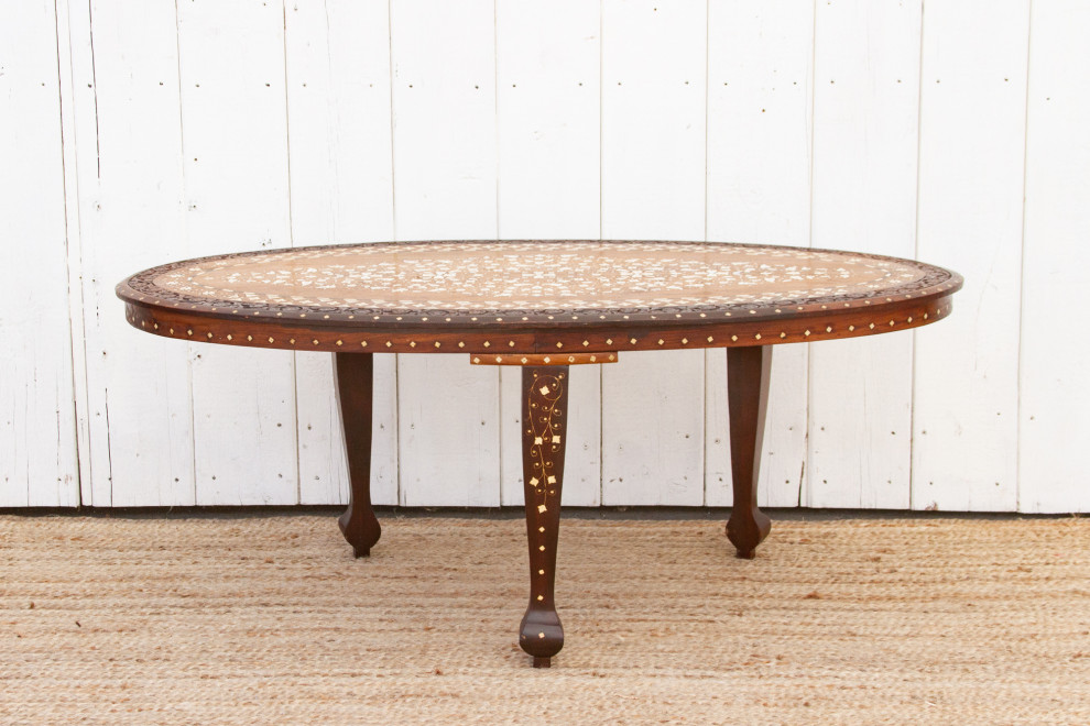 Mid Century Anglo Indian Inlay Coffee Table   Eclectic   Coffee And Accent Tables   by De cor  Houzz