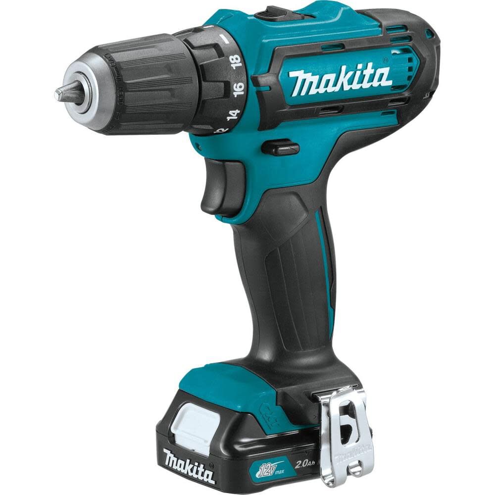 Makita 12 Volt Max CXT Lithium-Ion 3/8 In. Cordless Driver Drill Kit FD05R1 from Makita