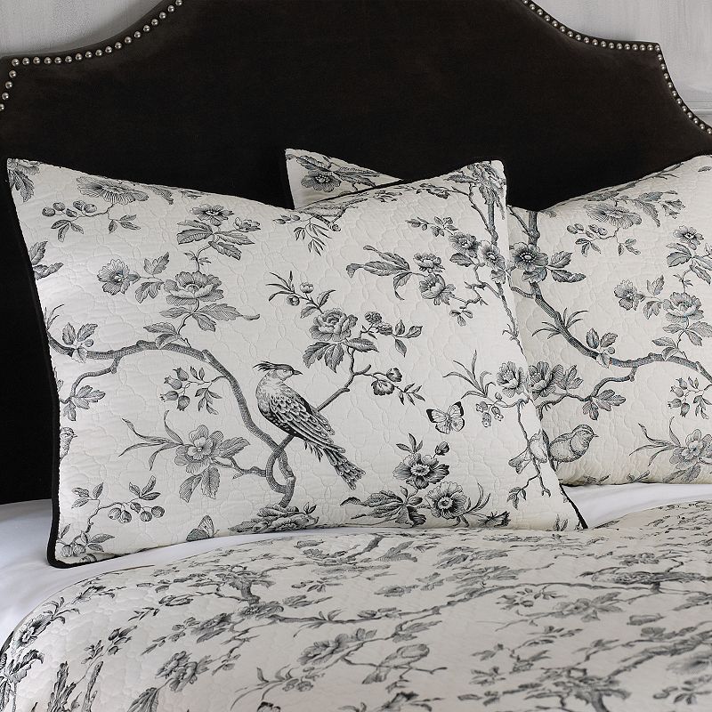 Levtex Home Black Toile Quilt Set