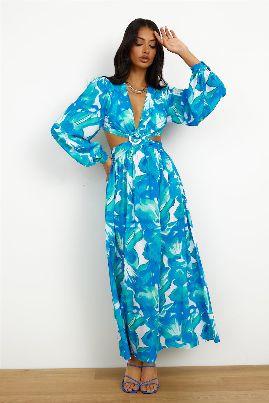 Resort Style Maxi Dress Blue