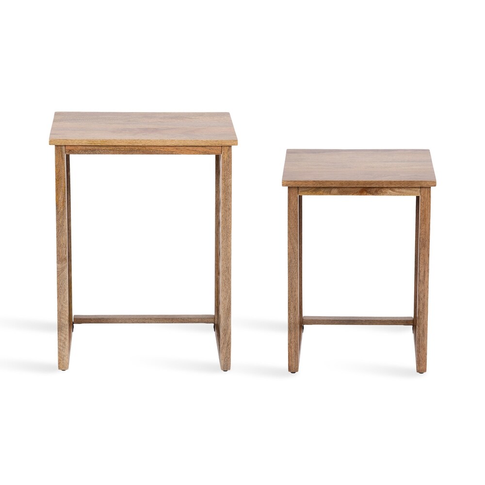 Kate and Laurel Karni Wooden Nesting Tables   2 Piece