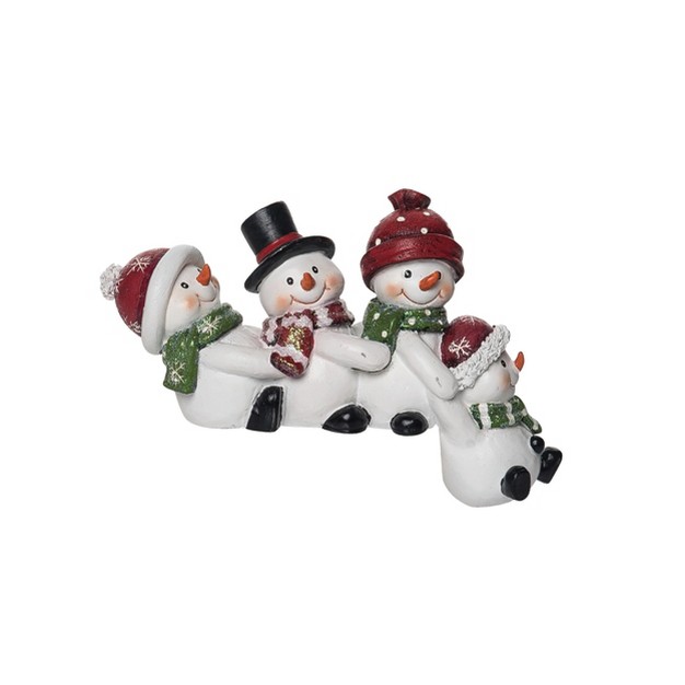 Transpac Resin 8 75 In White Christmas Snowman Shelf Sitter Friends Fun Figurine