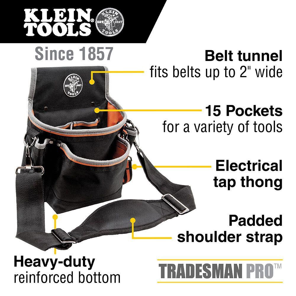 Klein Tools Tradesman Pro 15 Pocket Tool Pouch 5243 from Klein Tools