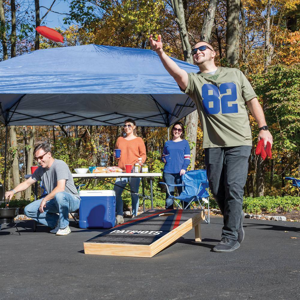 Wild Sports New England Patriots 24 in. W x 48 in. L Cornhole Bag Toss Set 1-16047-VT118XD