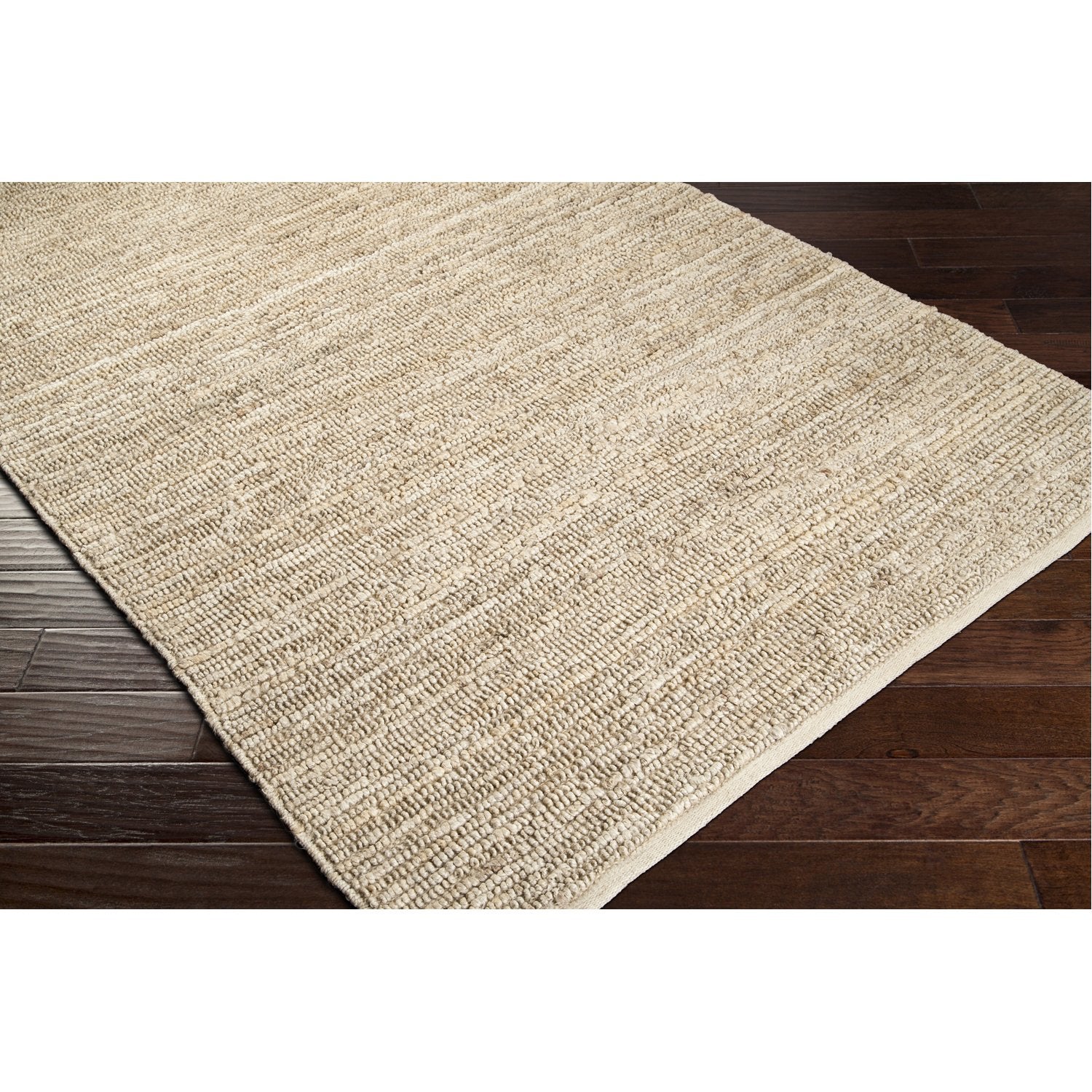 Continental Collection Jute Area Rug in Antique White