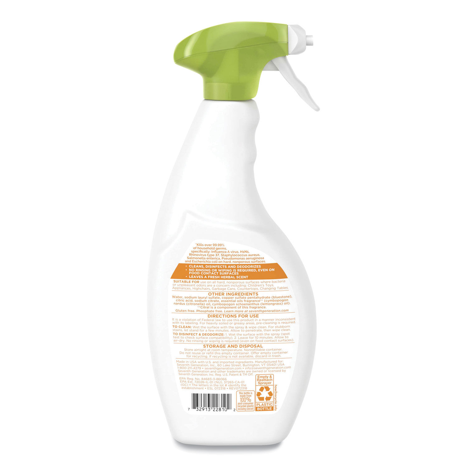 Botanical Disinfecting Multi-Surface Cleaner by Seventh Generationandreg; SEV22810CT