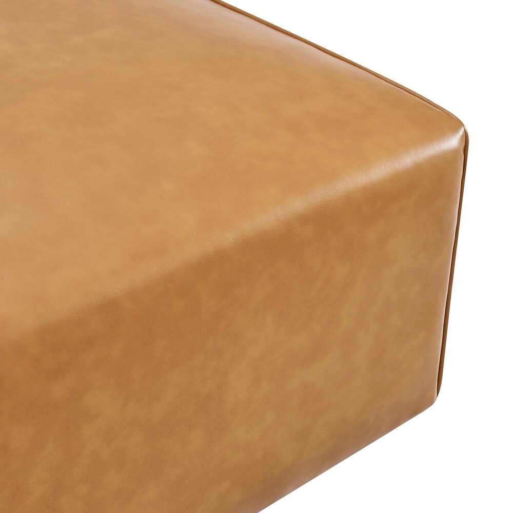 Mingle Performance Vegan Leather Ottoman