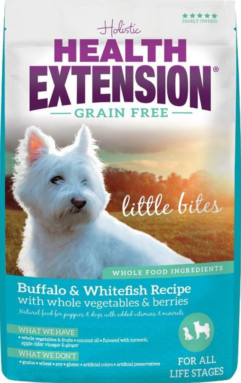 Health Extension Grain-Free Little Bites Buffalo and Whitefish Recipe Dry Dog Food