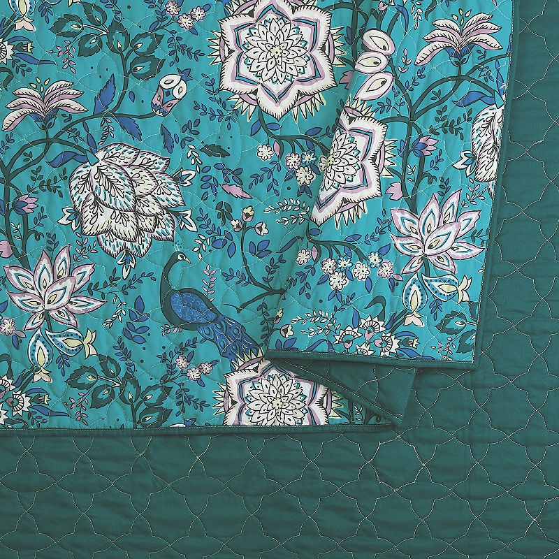 Vera Bradley Peacock Garden Quilt and Shams Set