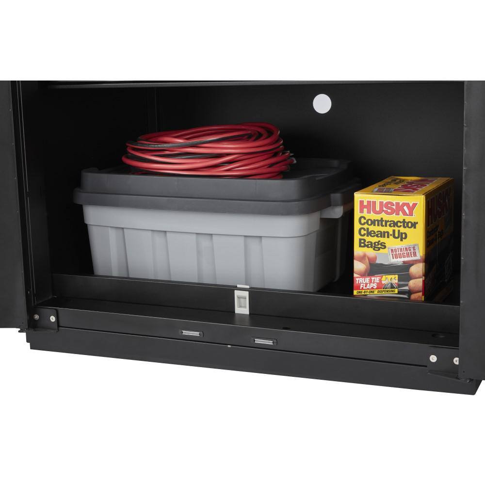 Husky 9-Piece Heavy Duty Welded Steel Garage Storage System in Black (184 in. W x 81 in. H x 24 in. D) HTC922041