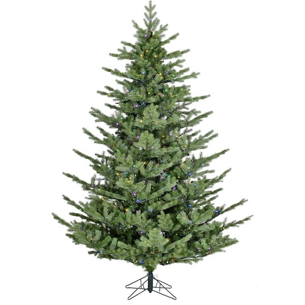 Fraser Hill Farm 7.5ft. Foxtail Pine Artificial Christmas Tree with Multicolor Fairy LED Lights and Remote Control