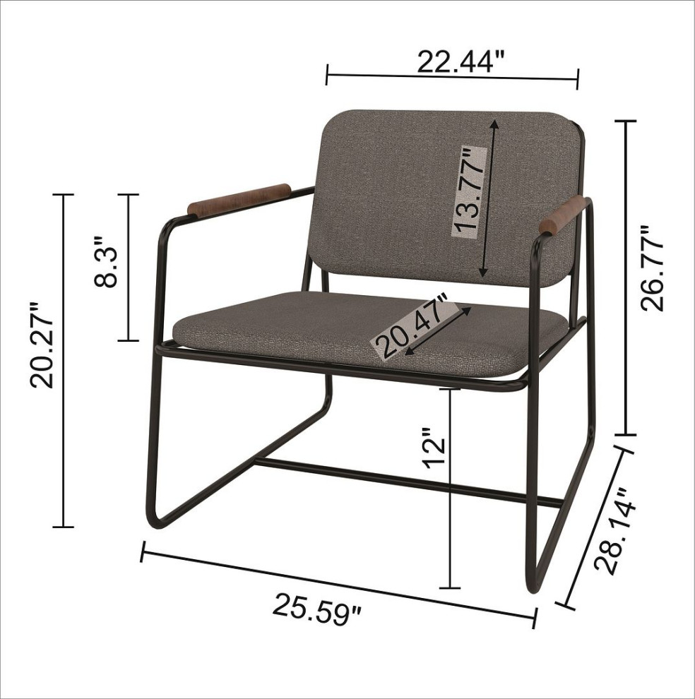 Manhattan Comfort Whythe PU Leather Low Accent Chair 2.0   Industrial   Armchairs And Accent Chairs   by Manhattan Comfort  Houzz