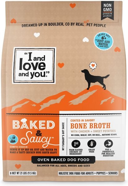 I and Love and You Baked and Saucy Chicken and Sweet Potato Dog Food