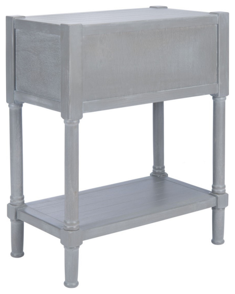 Lane 3 Drawer Console Table Whitewash Grey   French Country   Console Tables   by AED Luxury Home Decor  Houzz