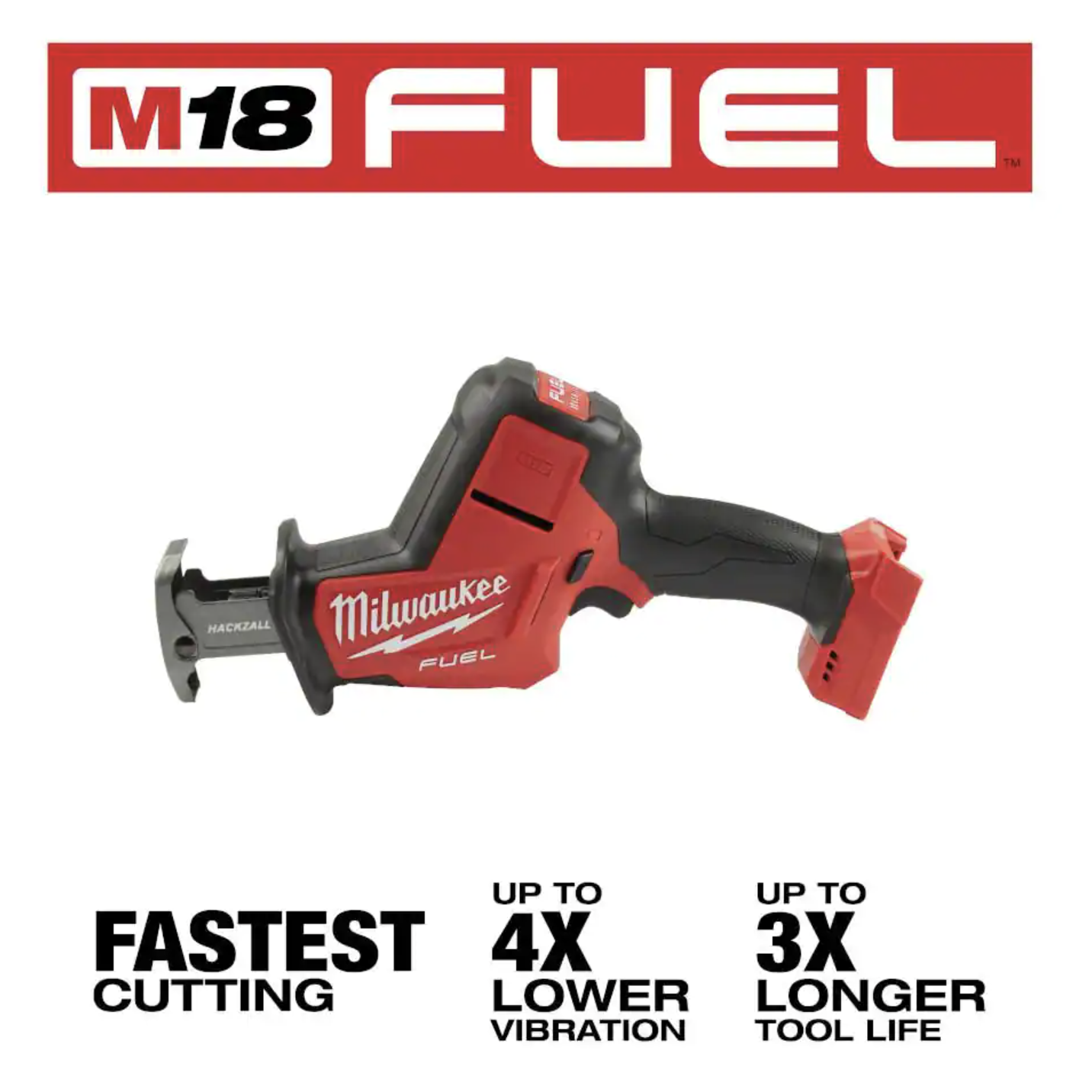 Milwaukee M18 FUEL 18V Lithium-Ion Brushless Cordless Hackzall Reciprocating Saw， Tool-Only (2719-20)