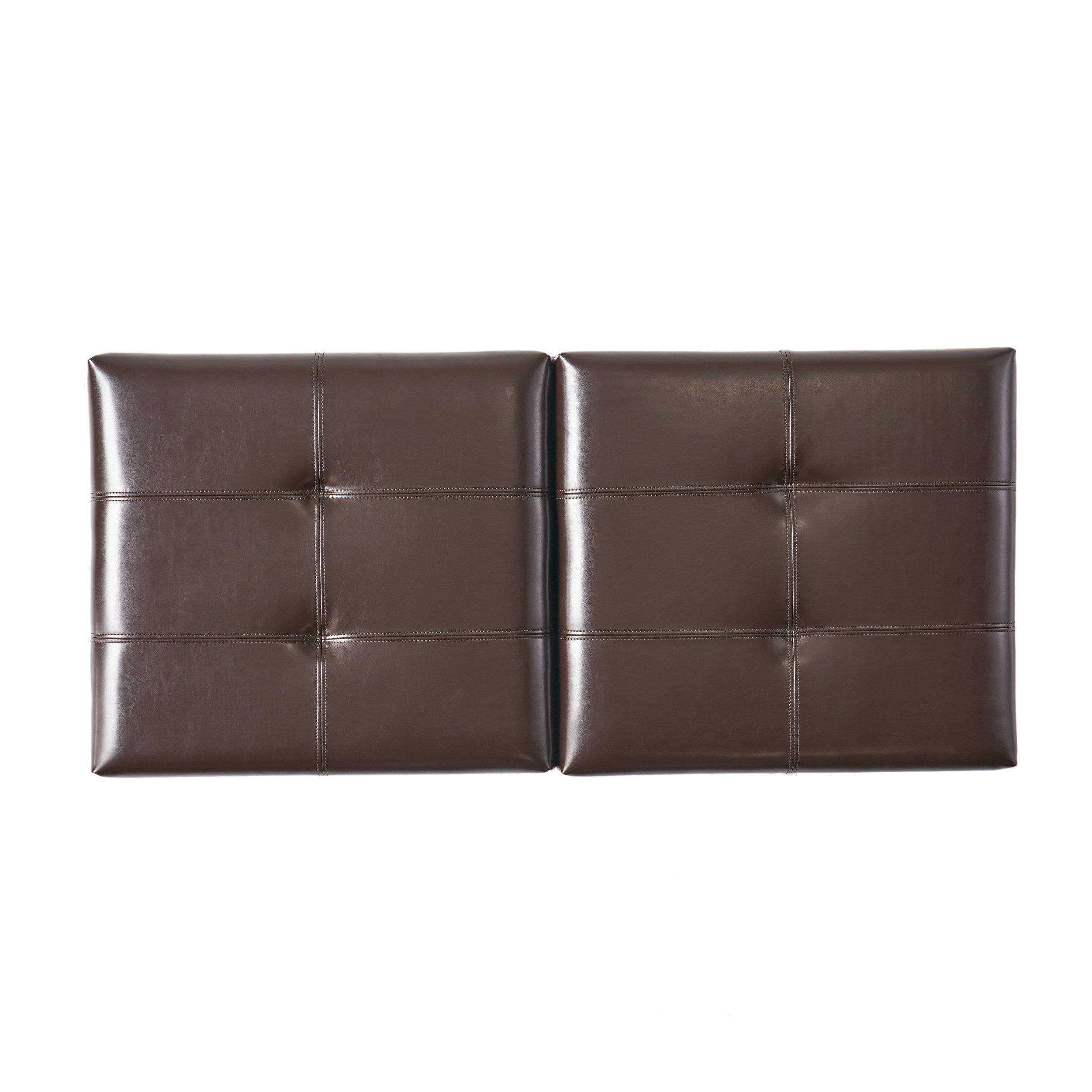 Murray Rectangle Double Flip Leather Storage Ottoman Coffee Table