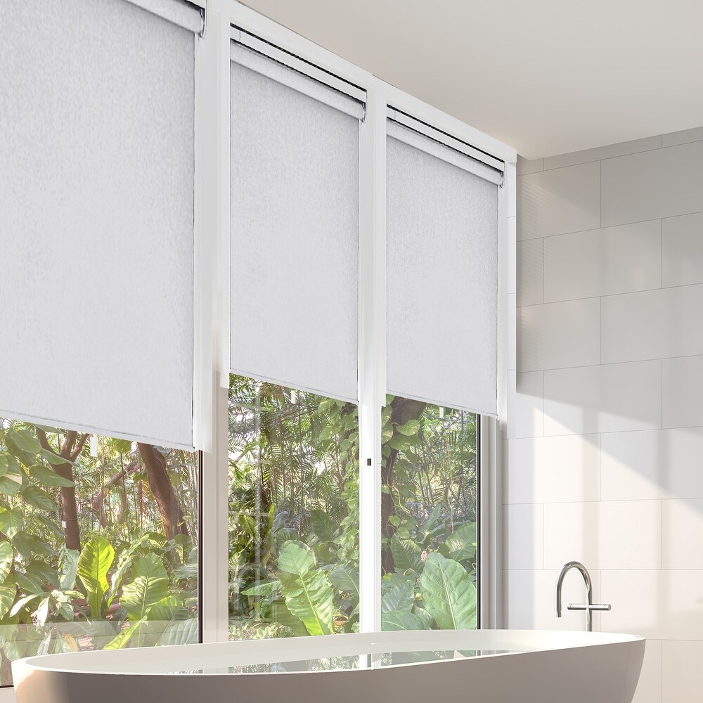 Premium Cordless Blackout Roller Window Blind 30in x 72in White   72\