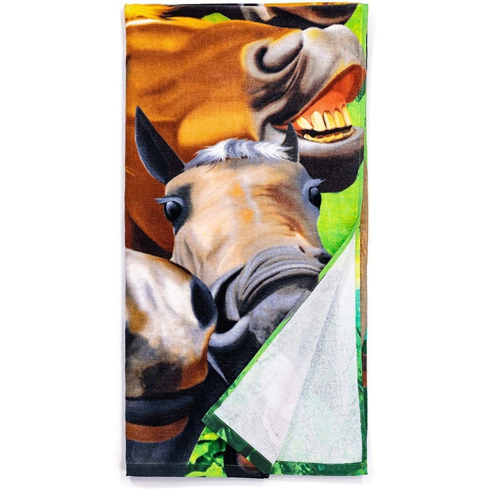 Horses Selfie Super Soft Plush Cotton Beach Bath Pool Towel