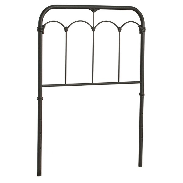 The Gray Barn Charley Black Speckle Metal Headboard with Rails - - 21906868